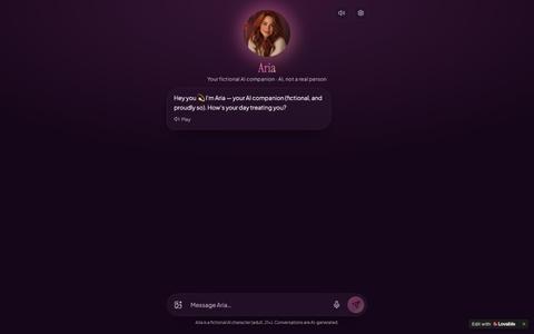 Aria — Your AI Companion | Chat, Voice & Photos — screenshot
