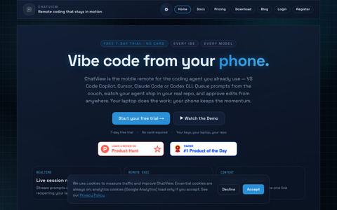 Vibe Code From Your Phone | ChatView — screenshot
