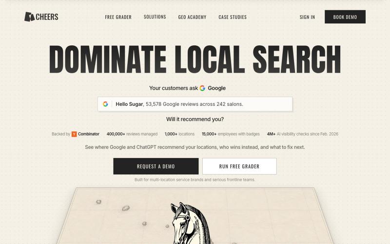 Cheers - Done-for-You Local Visibility on Google and ChatGPT — screenshot