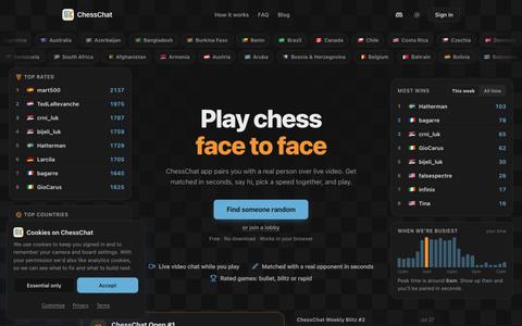 ChessChat: Play chess face to face over live video — screenshot