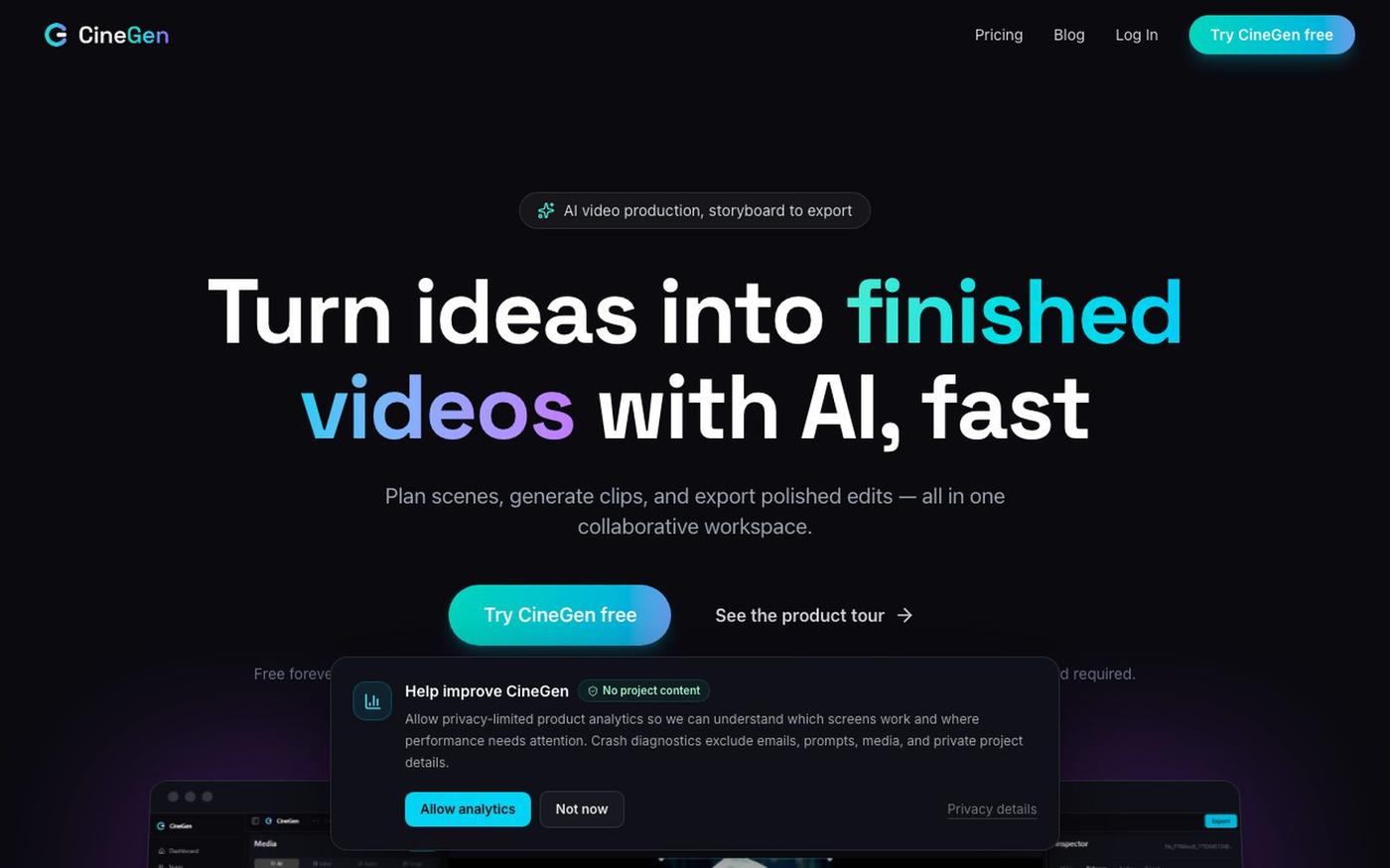 CineGen — AI Video Production Studio — screenshot