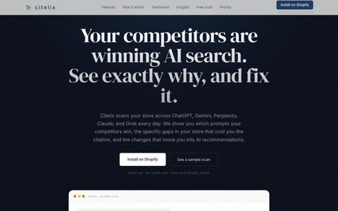 Citelix - See exactly why ChatGPT recommends your competitors — screenshot