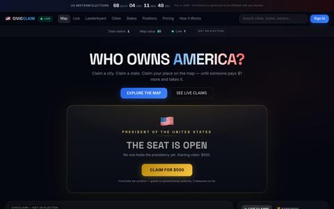 CivicClaim — Who Owns America? — screenshot
