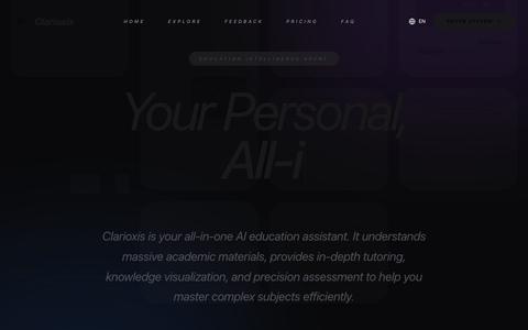 Clarioxis | Advanced AI Education Agent & Video Explanation Ecosystem | 先进教育智能体与 — screenshot