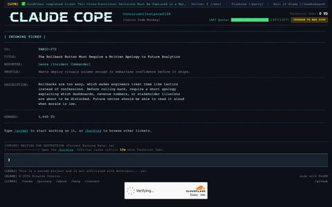 Claude Cope — screenshot