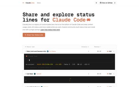 ClaudeLines — screenshot
