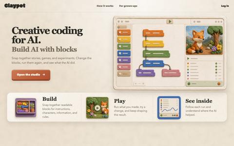 Claypot: Creative coding for AI — screenshot