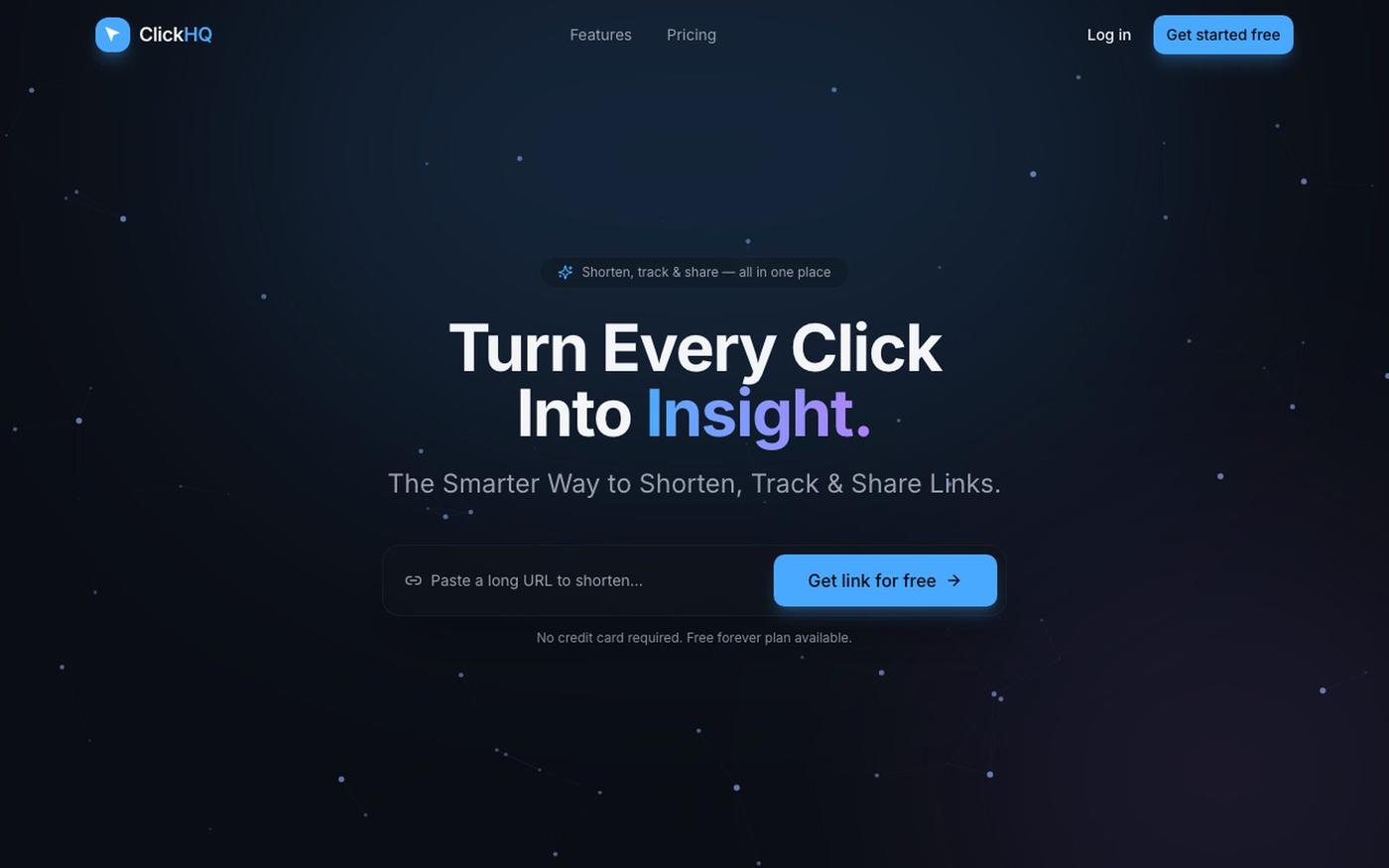 ClickHQ — Turn Every Click Into Insight — screenshot