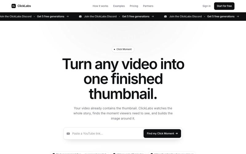 ClickLabs — Find your Click Moment — screenshot