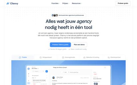 Clienvy | All-in-one software & CRM voor webbureaus — screenshot