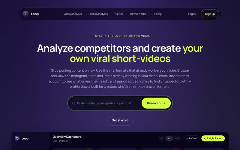 Loop — Find Viral Instagram Content That Works — screenshot