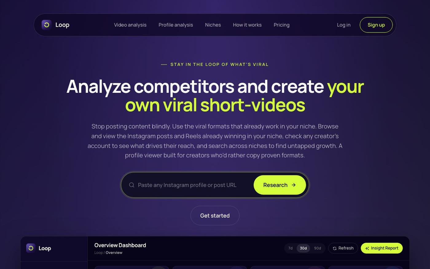 Loop — Find Viral Instagram Content That Works — screenshot
