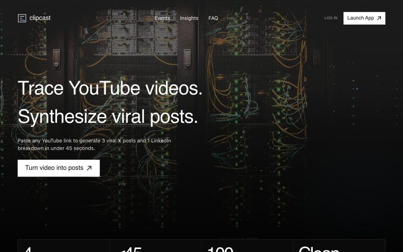 Clipcast — YouTube to Social Media Posts — screenshot