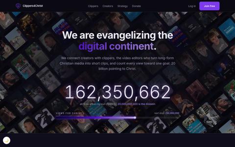 Clippers4Christ, Free training to clip Christian content — screenshot