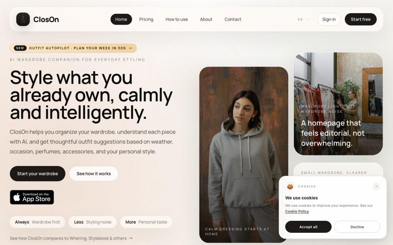 ClosOn - Style what you already own, calmly and intelligently. — screenshot