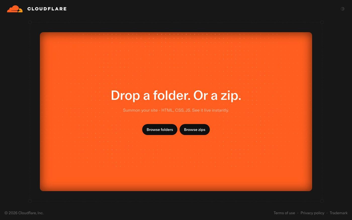 Cloudflare Drop — screenshot