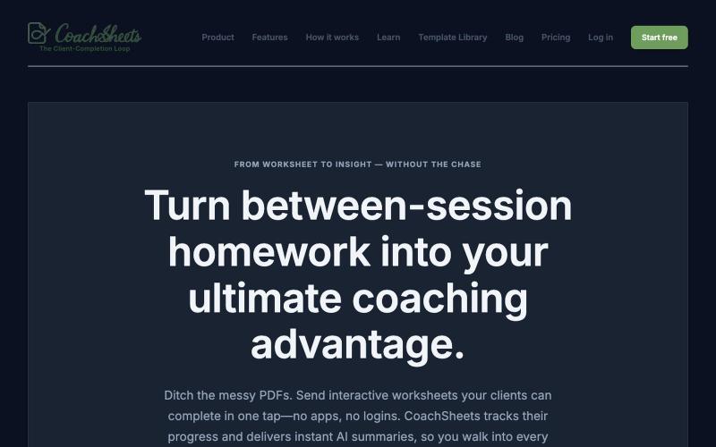 CoachSheets — screenshot