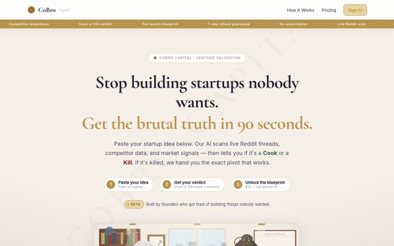 CoBro — Venture Validation — screenshot