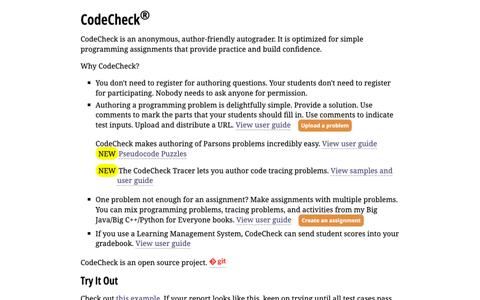 CodeCheck — screenshot