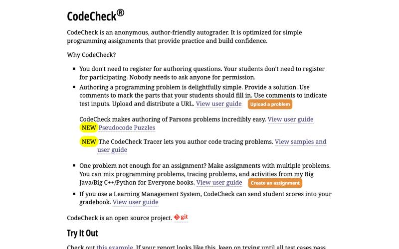 CodeCheck — screenshot