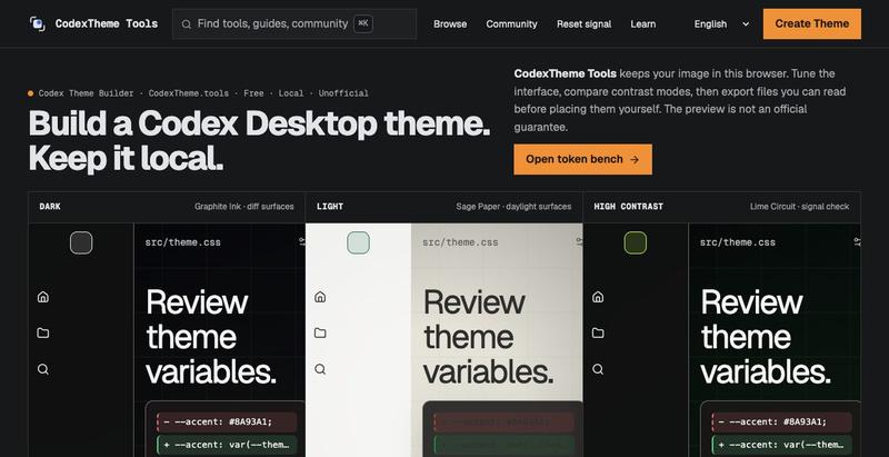 codextheme-tools — screenshot