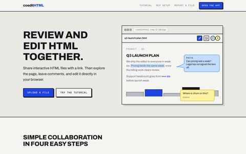 coeditHTML — screenshot