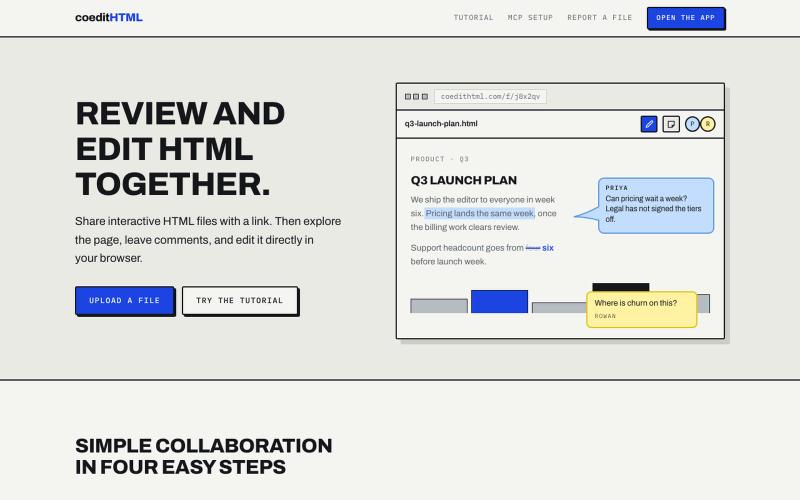 coeditHTML — screenshot