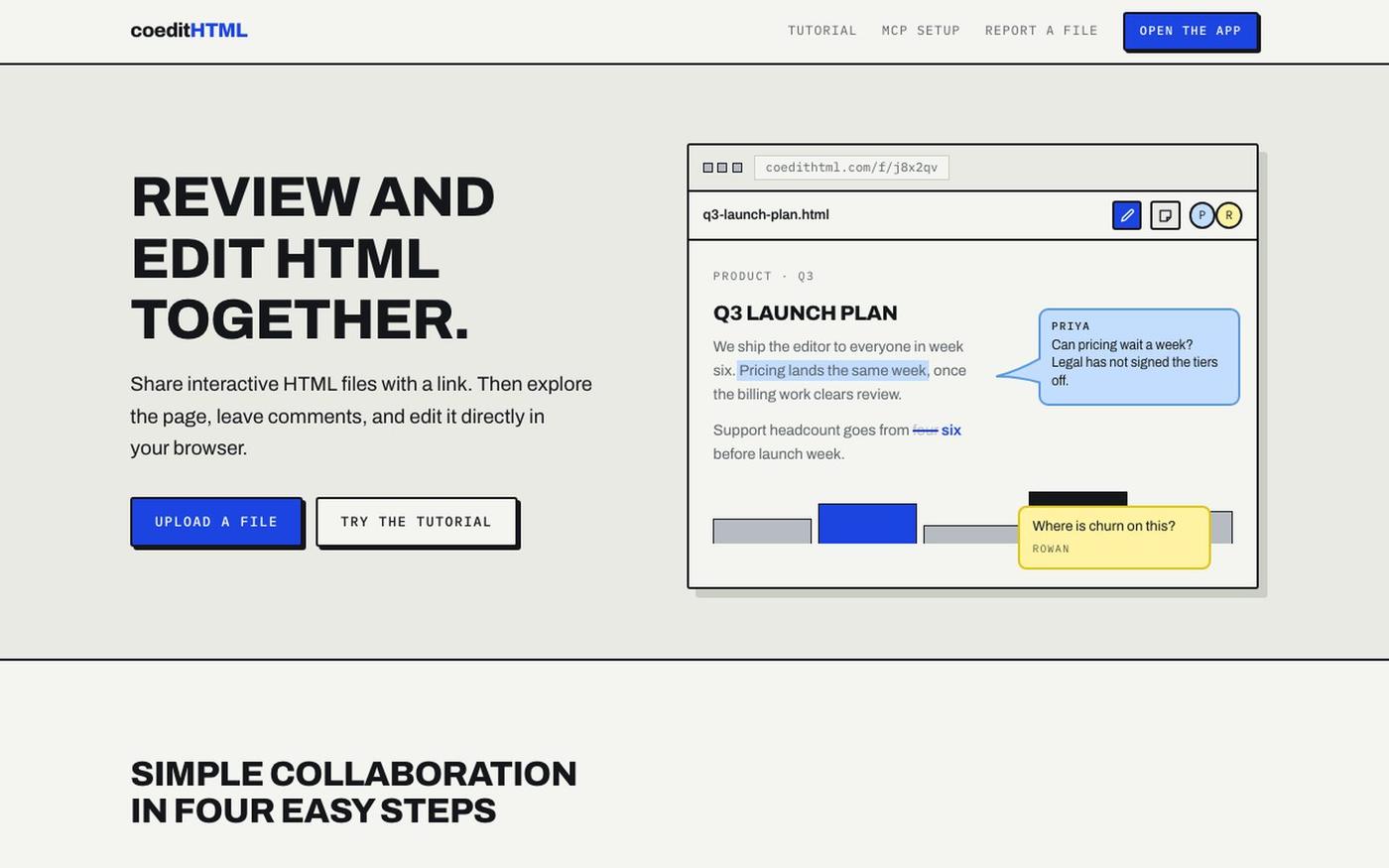 coeditHTML — screenshot