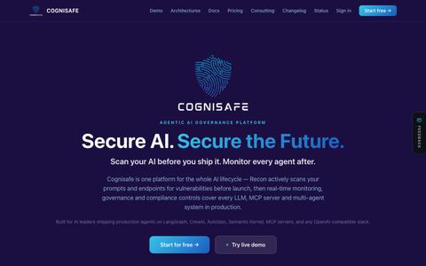 Cognisafe — Secure AI. Secure the Future. — screenshot