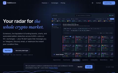 CoinBeacon — Crypto Screener, Live Market Data & Real-Time Alerts — screenshot