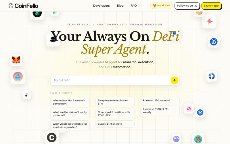 CoinFello — Your Crypto Agent — screenshot
