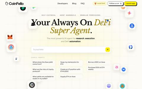 CoinFello — Your Crypto Agent — screenshot