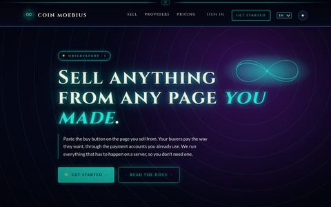 Coin Moebius | a buy button for the page you already have — screenshot