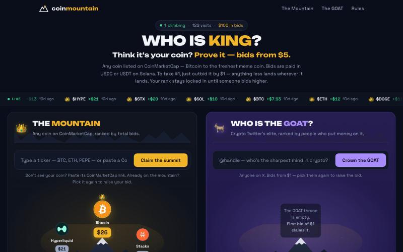 CoinMountain — Who is king? — screenshot