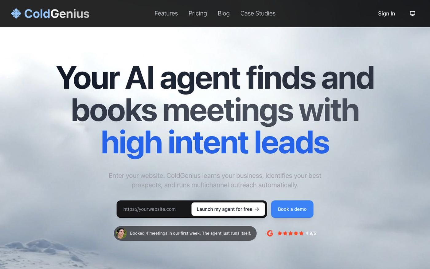 ColdGenius - AI-Powered Cold Outreach Platform — screenshot