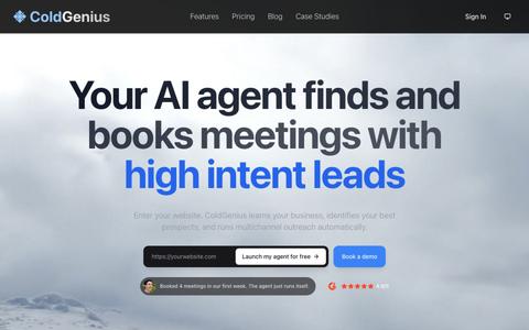 ColdGenius - AI-Powered Cold Outreach Platform — screenshot
