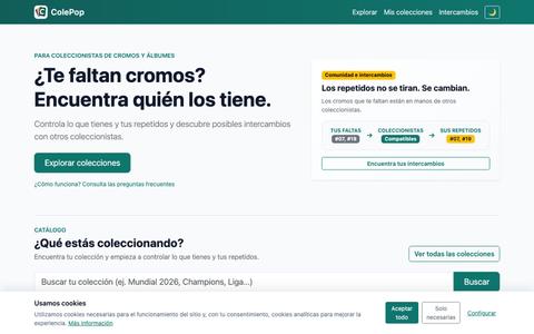 ColePop — ¿Te faltan cromos? Encuentra quién los tiene — screenshot