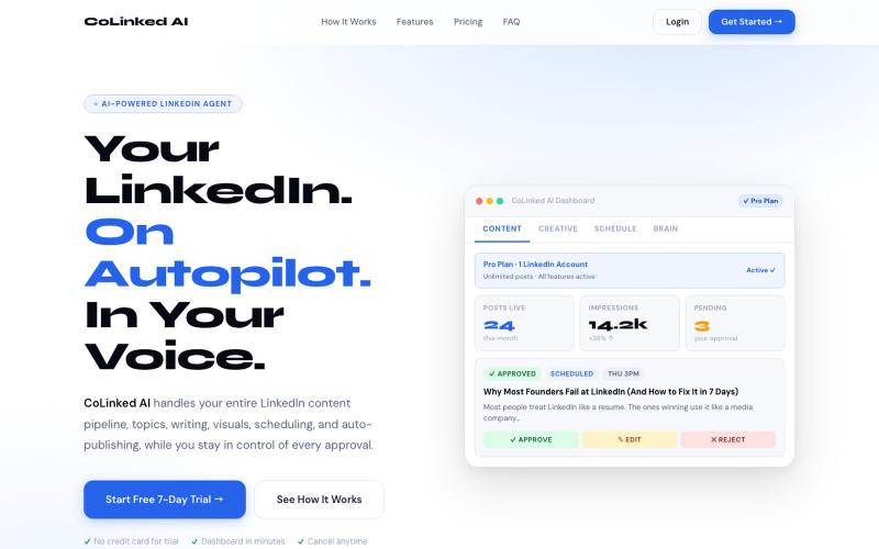 CoLinked AI powered by JK Growth Media — screenshot