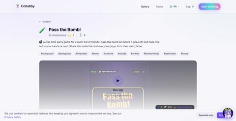 Pass the Bomb! · Collabby · Collabby — screenshot