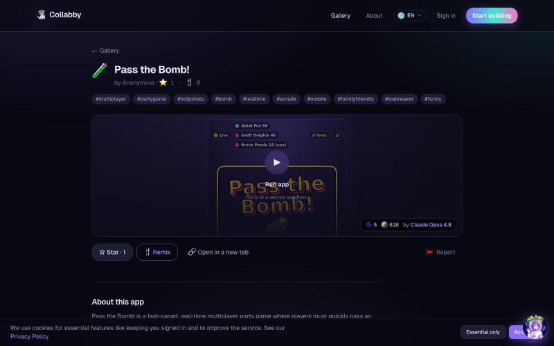 Pass the Bomb! · Collabby · Collabby — screenshot