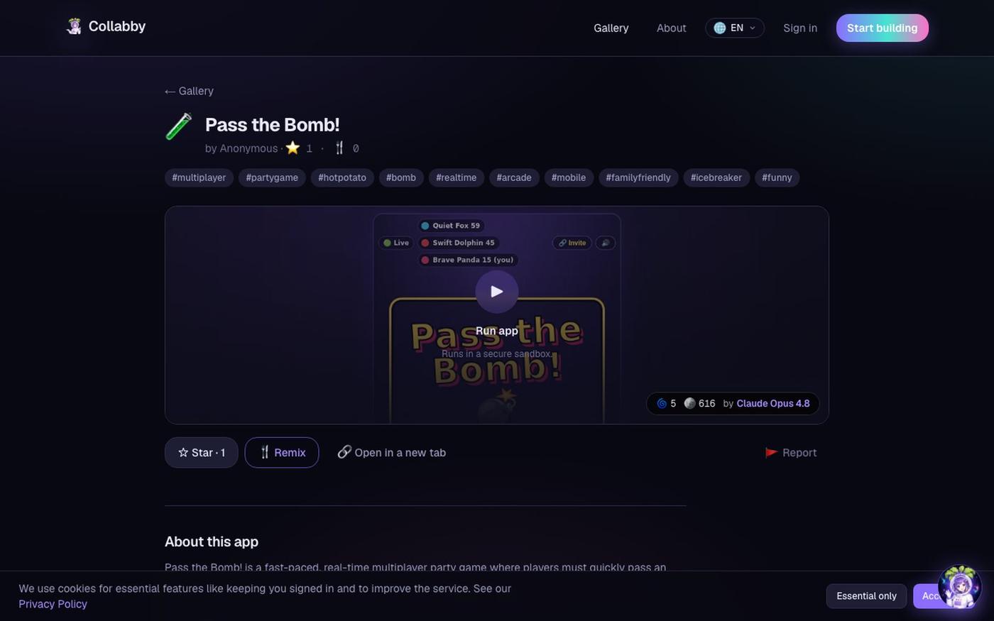 Pass the Bomb! · Collabby · Collabby — screenshot