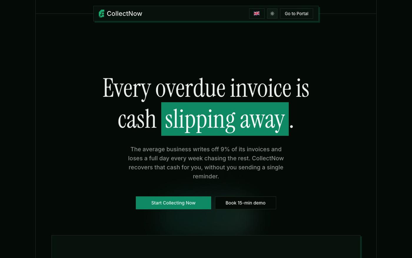 Stop Losing Money to Overdue Invoices | CollectNow | CollectNow — screenshot