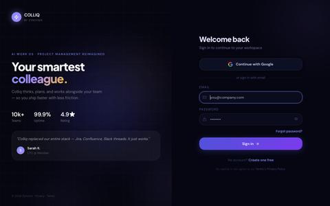 Colliq — AI Work OS — screenshot
