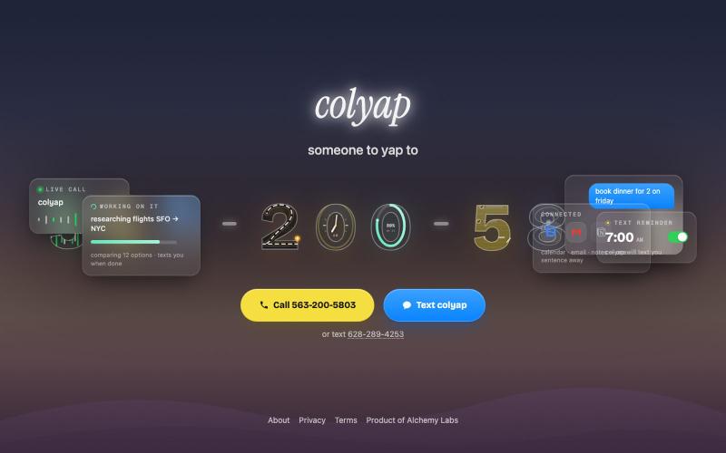 Colyap — screenshot