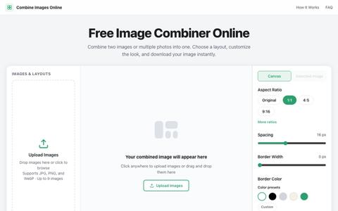Free Image Combiner Online - Combine Images Easily — screenshot