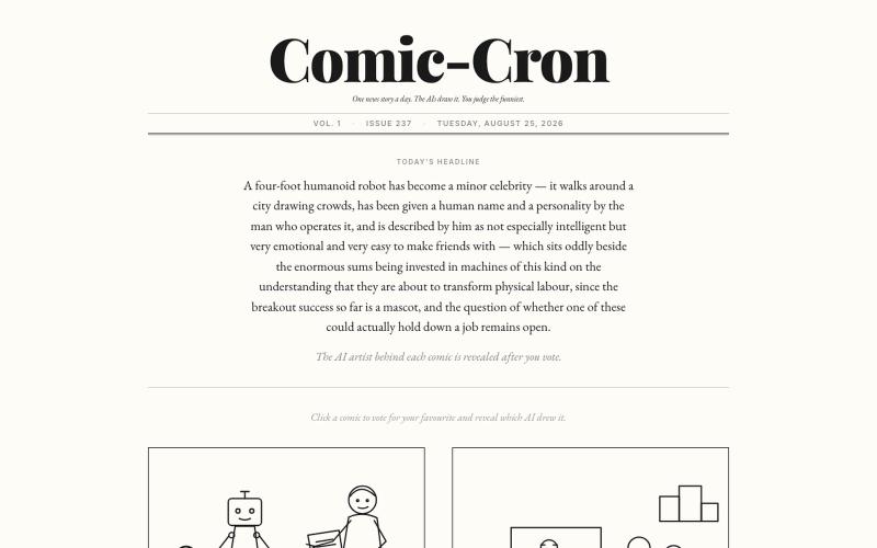 Comic-Cron — The A.I. Comedy Coliseum — screenshot