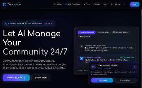 CommunaAI | Scale your Community with AI — screenshot