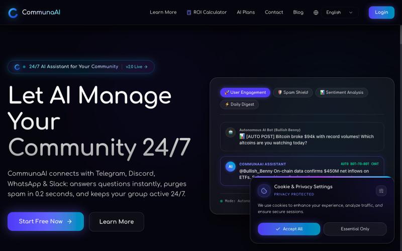 CommunaAI | Scale your Community with AI — screenshot