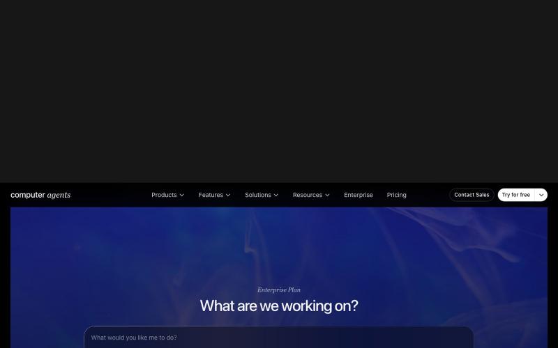 Computer Agents | Agentic Compute Platform — screenshot