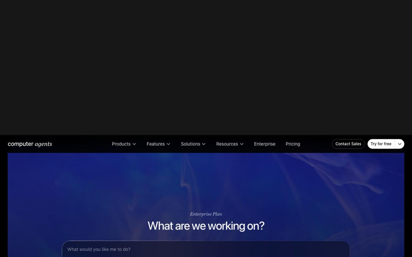 Computer Agents | Agentic Compute Platform — screenshot